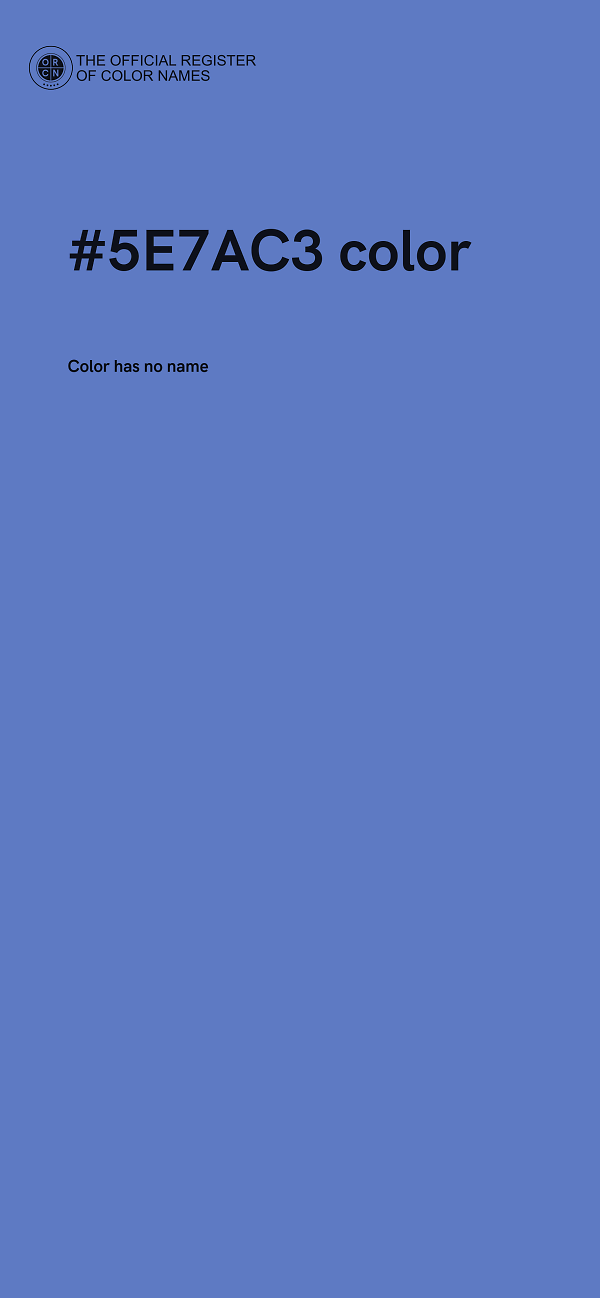 #5E7AC3 color image