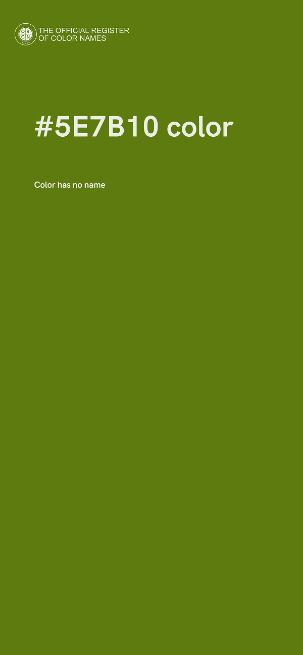#5E7B10 color image