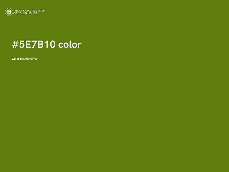 #5E7B10 color image