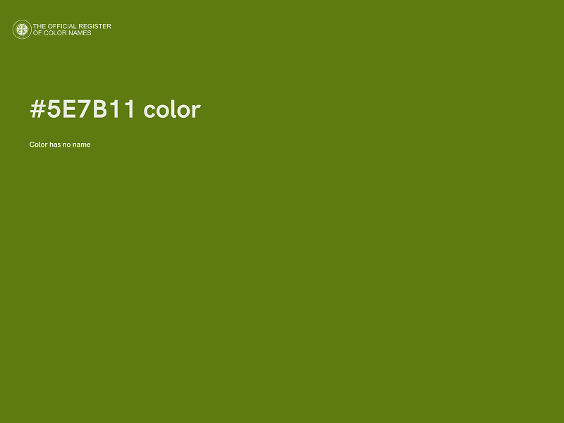 #5E7B11 color image