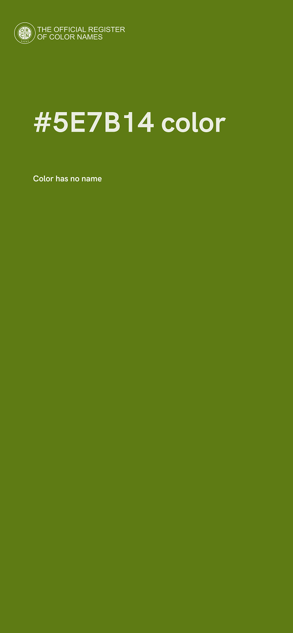 #5E7B14 color image