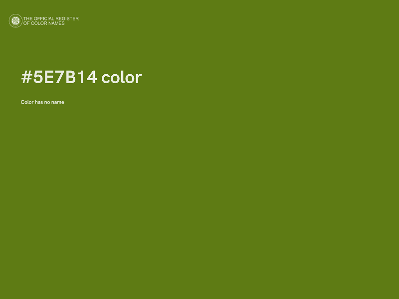 #5E7B14 color image