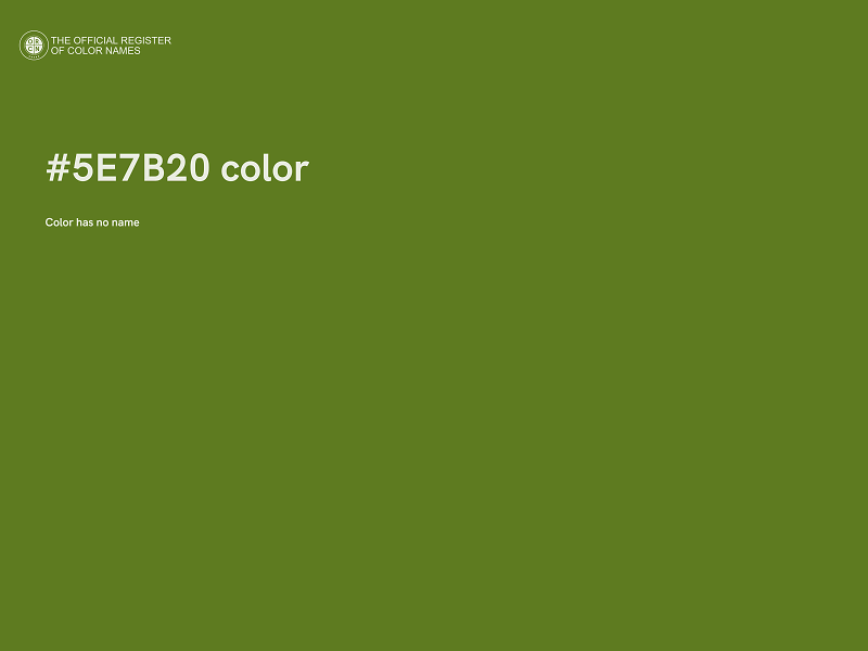 #5E7B20 color image