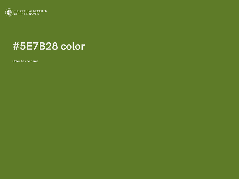 #5E7B28 color image