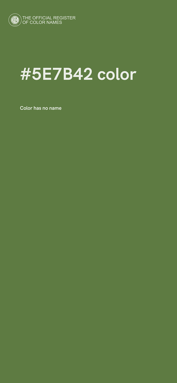 #5E7B42 color image