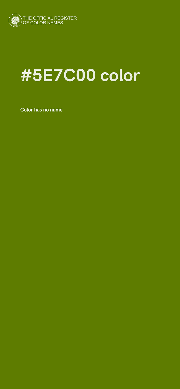 #5E7C00 color image
