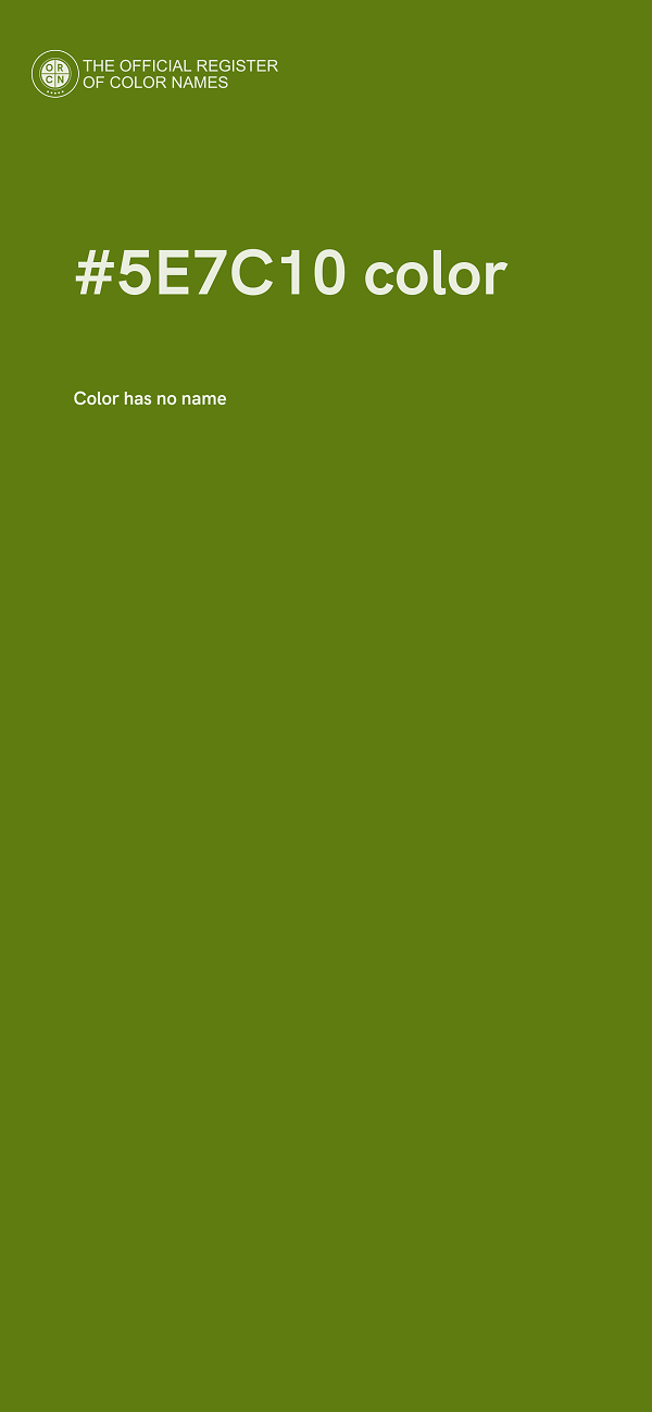 #5E7C10 color image