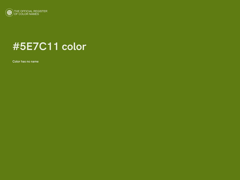 #5E7C11 color image