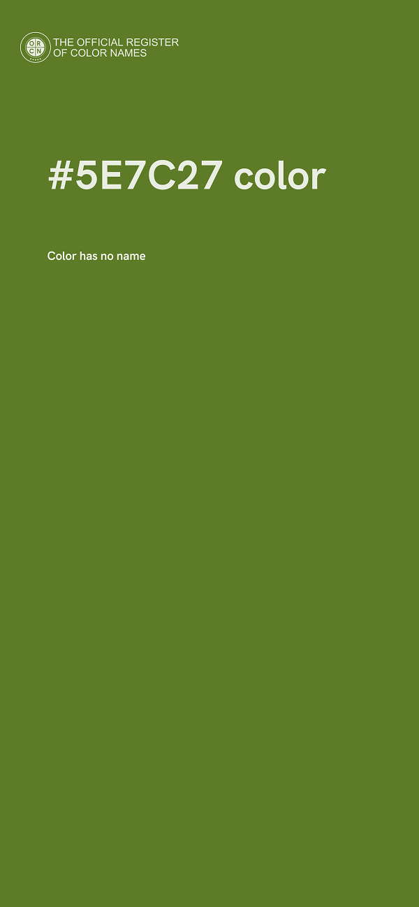 #5E7C27 color image