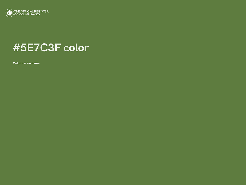 #5E7C3F color image