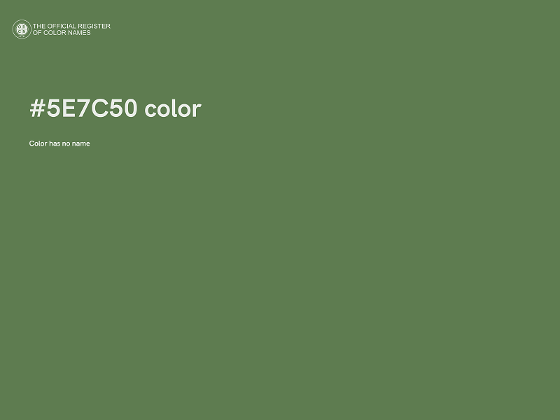 #5E7C50 color image