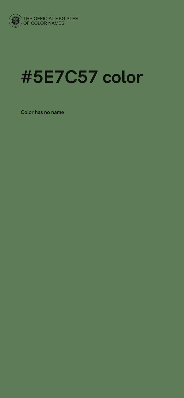 #5E7C57 color image