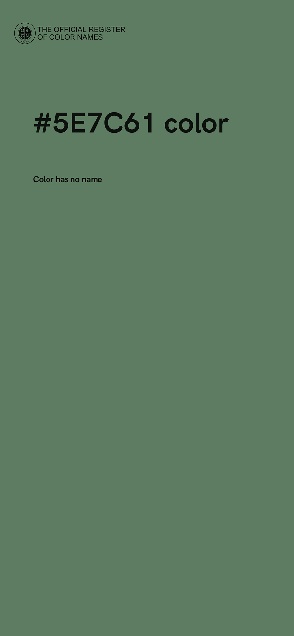 #5E7C61 color image