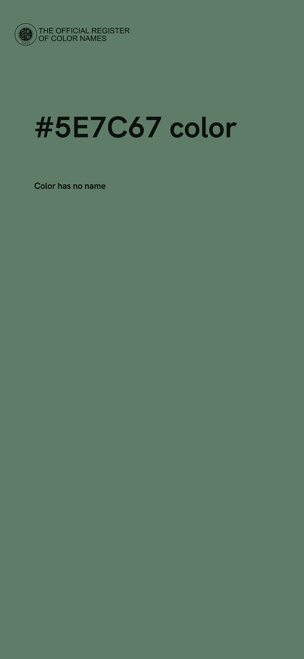 #5E7C67 color image