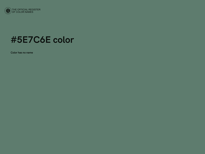 #5E7C6E color image