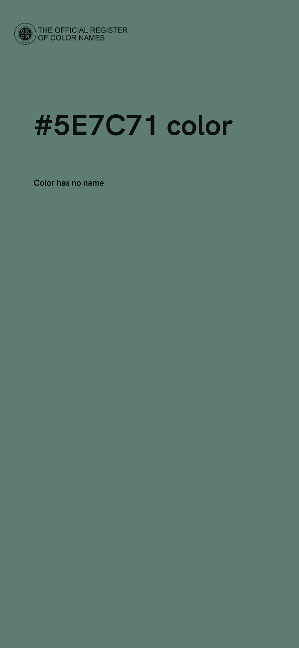 #5E7C71 color image