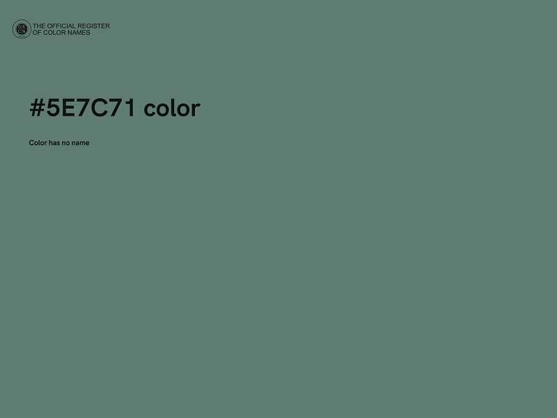 #5E7C71 color image