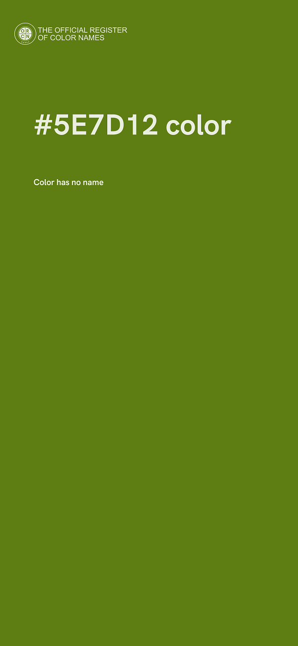 #5E7D12 color image