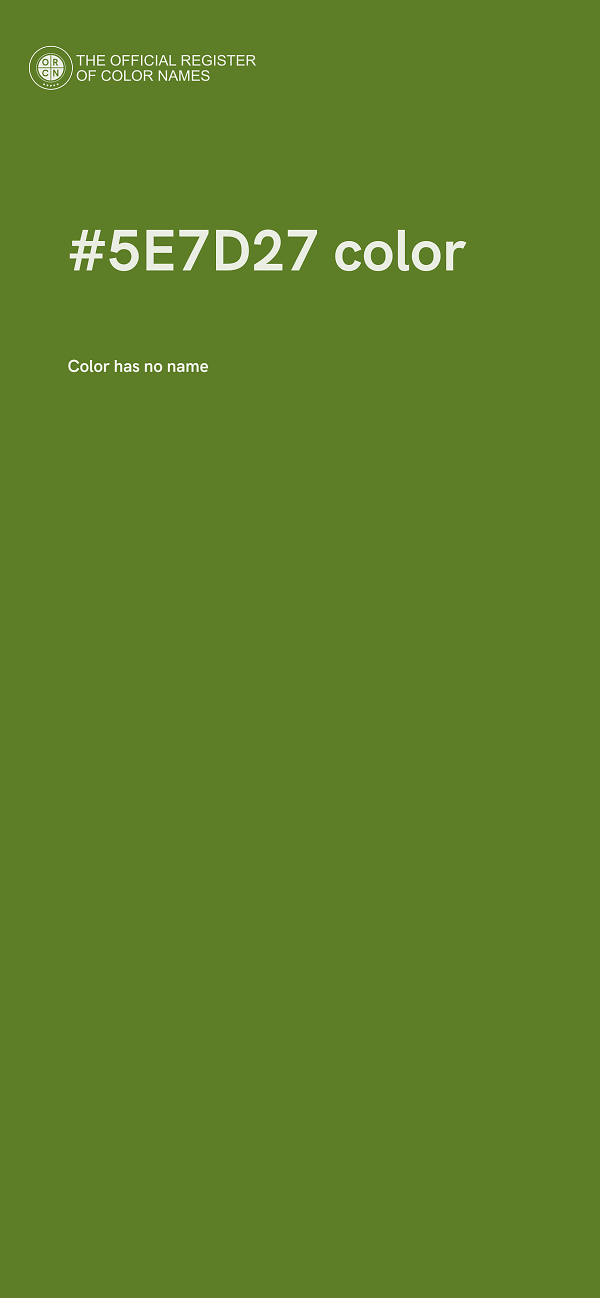 #5E7D27 color image