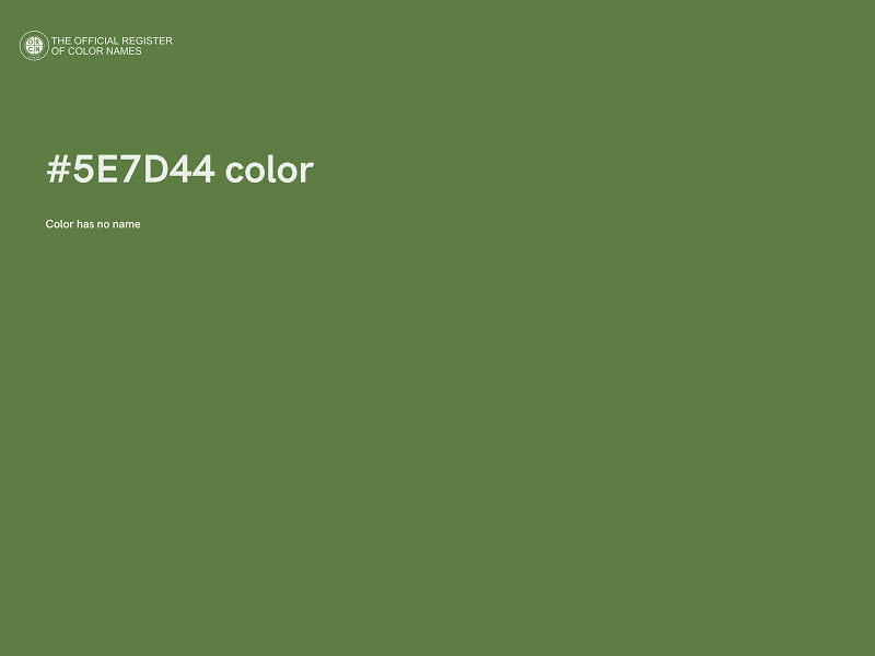 #5E7D44 color image