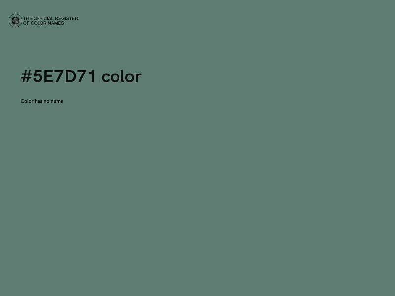 #5E7D71 color image