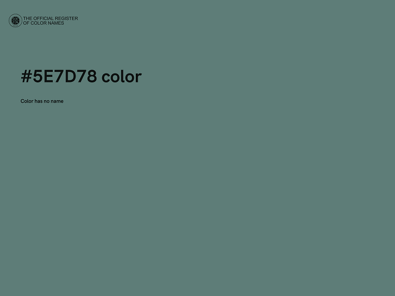 #5E7D78 color image