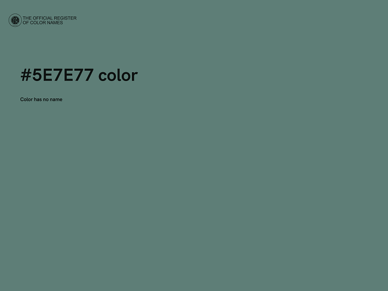 #5E7E77 color image