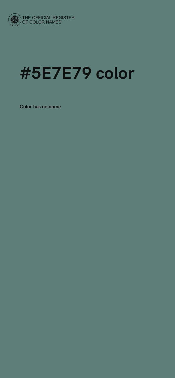 #5E7E79 color image