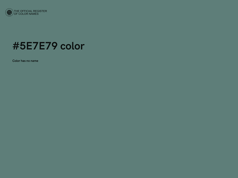 #5E7E79 color image