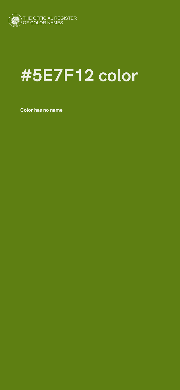 #5E7F12 color image