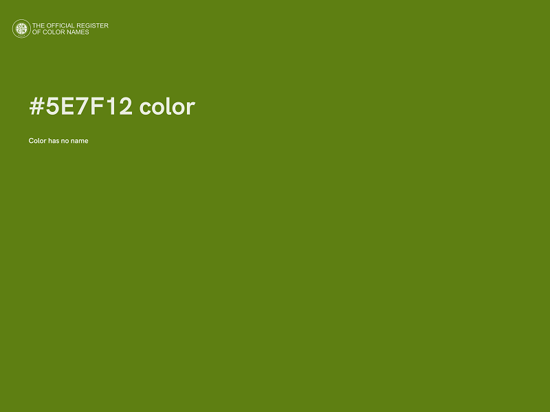 #5E7F12 color image
