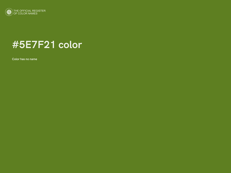 #5E7F21 color image