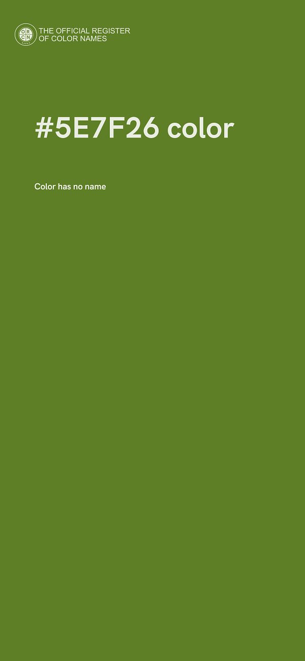 #5E7F26 color image