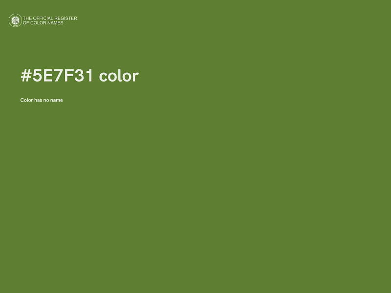 #5E7F31 color image