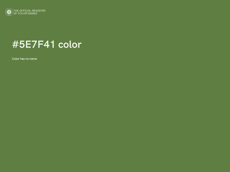 #5E7F41 color image