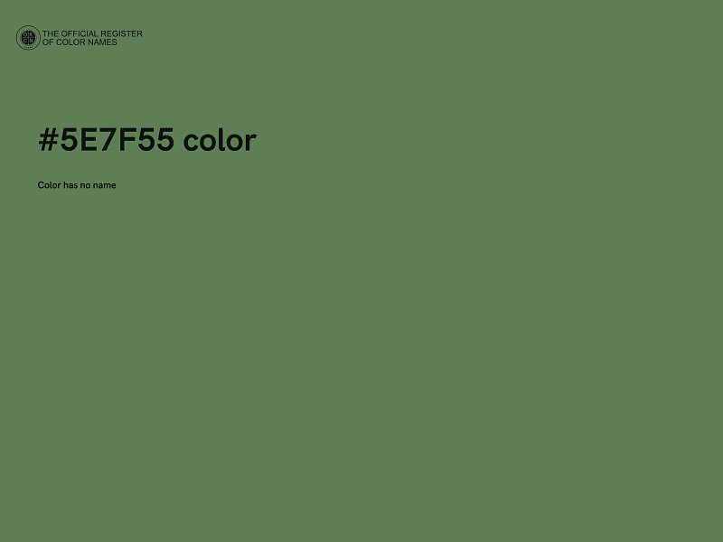 #5E7F55 color image