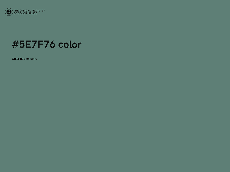 #5E7F76 color image