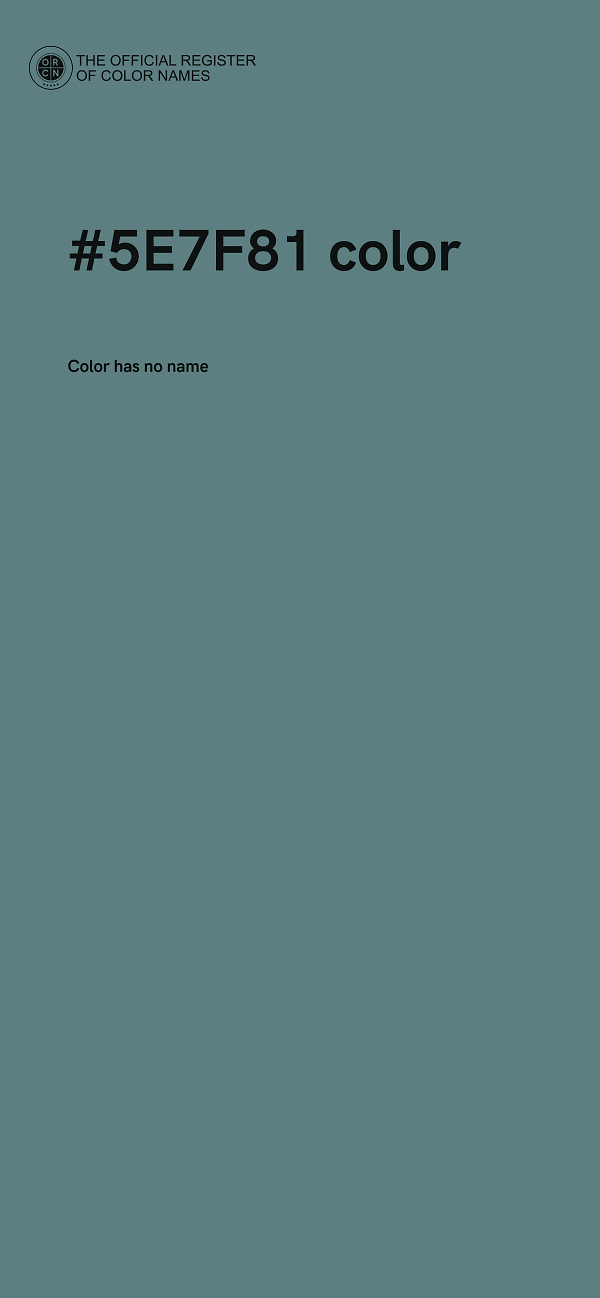 #5E7F81 color image