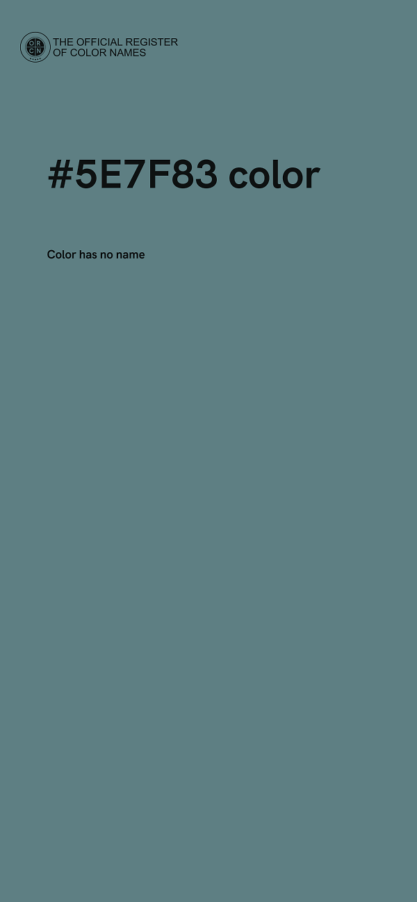 #5E7F83 color image