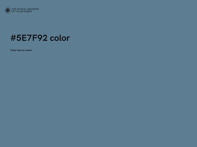 #5E7F92 color image