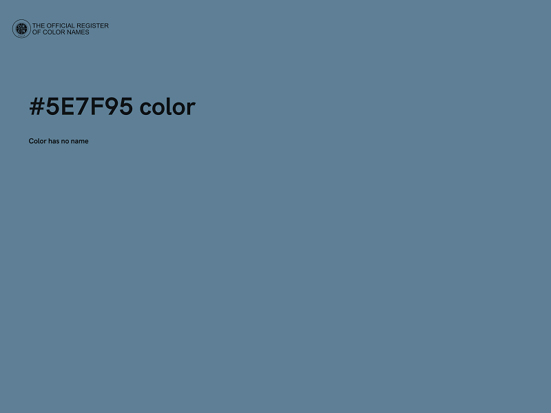 #5E7F95 color image