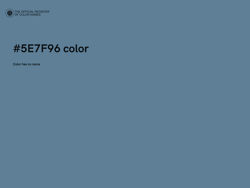 #5E7F96 color image