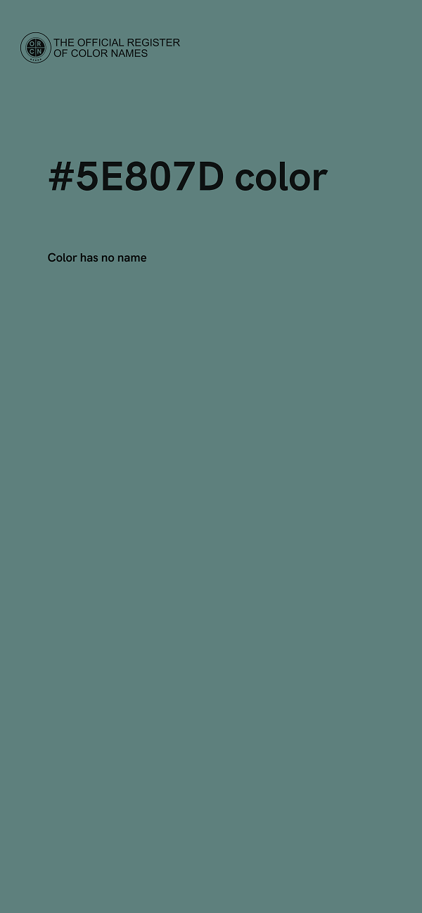 #5E807D color image