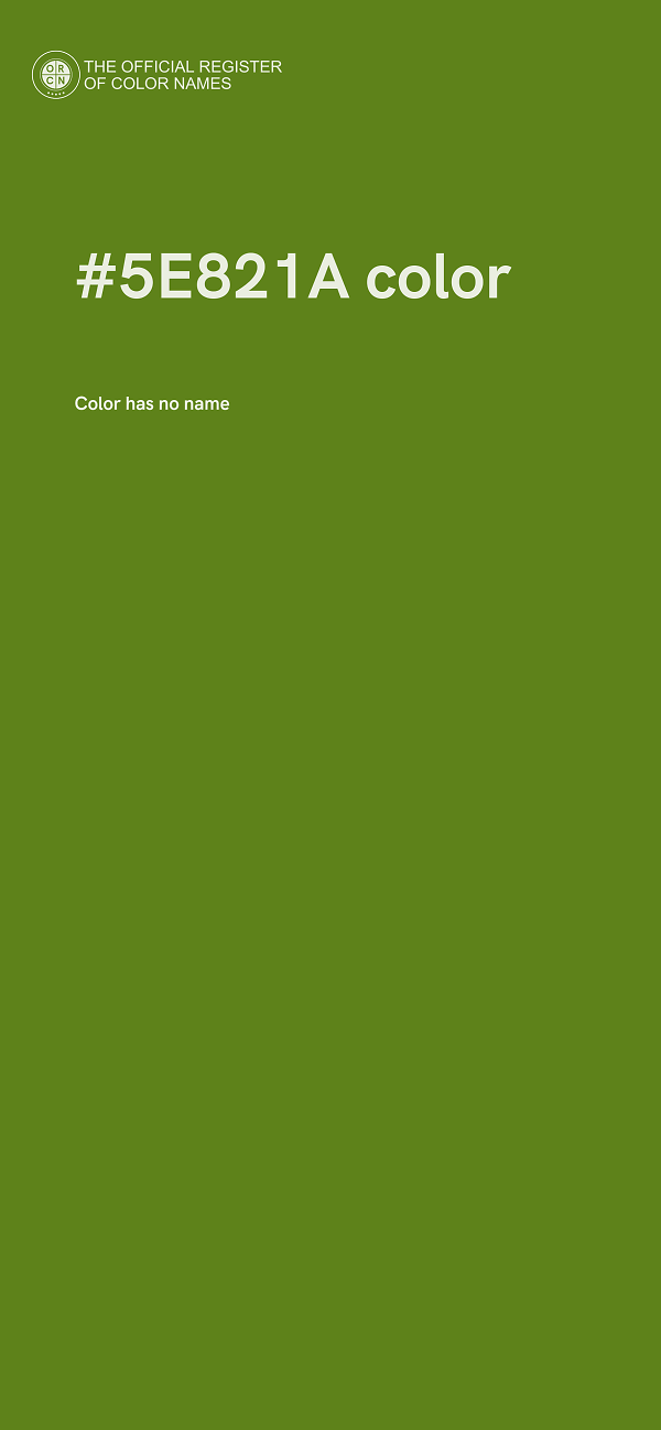 #5E821A color image