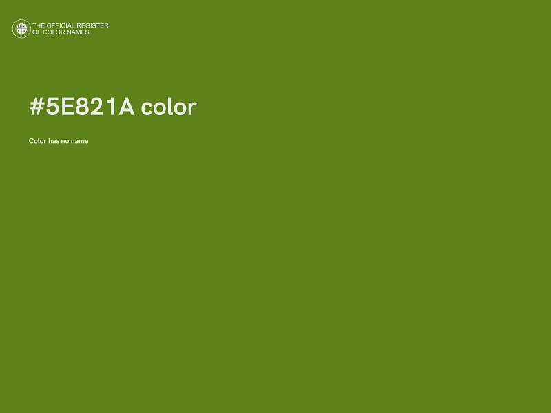 #5E821A color image