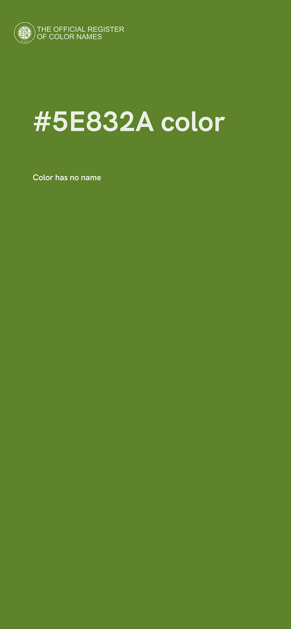 #5E832A color image