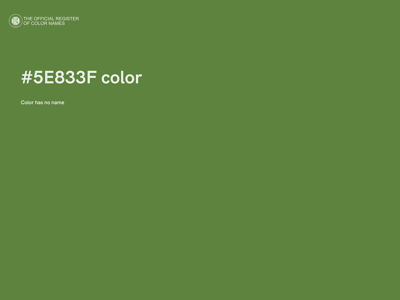 #5E833F color image