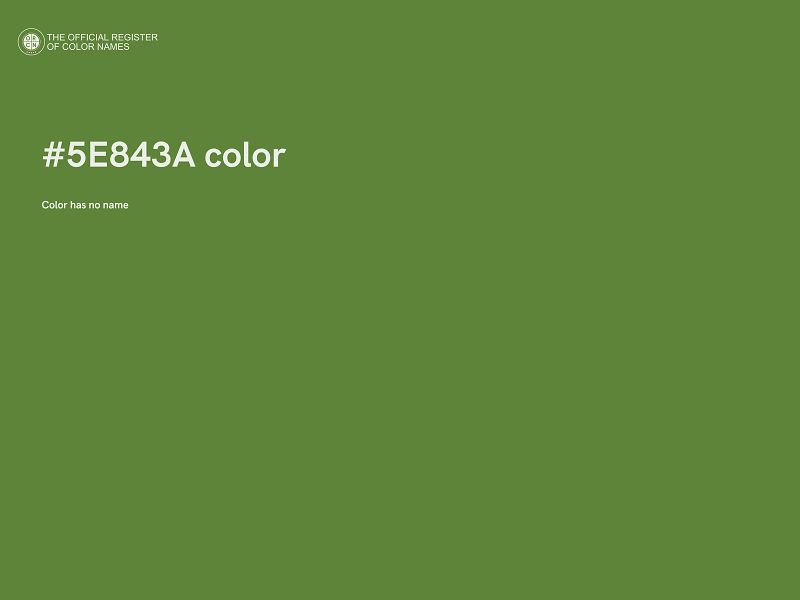 #5E843A color image