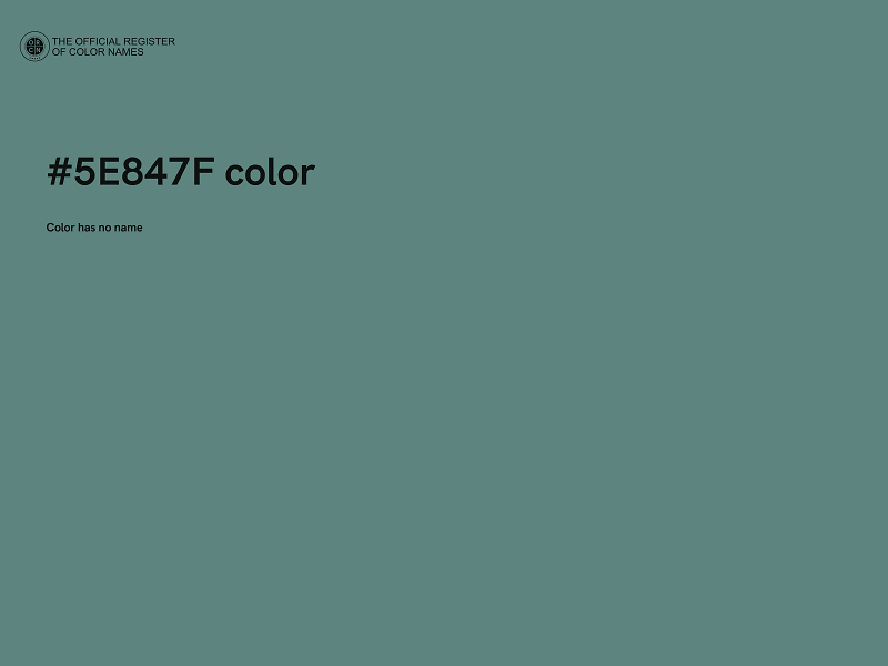 #5E847F color image