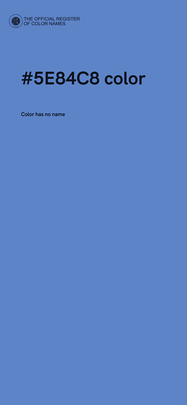 #5E84C8 color image